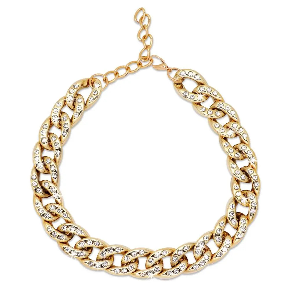 Luxury Pearls Cat Jewelry Crystal Diamond Dogs Rhinestone Collar Pet Necklace Dog Supplies