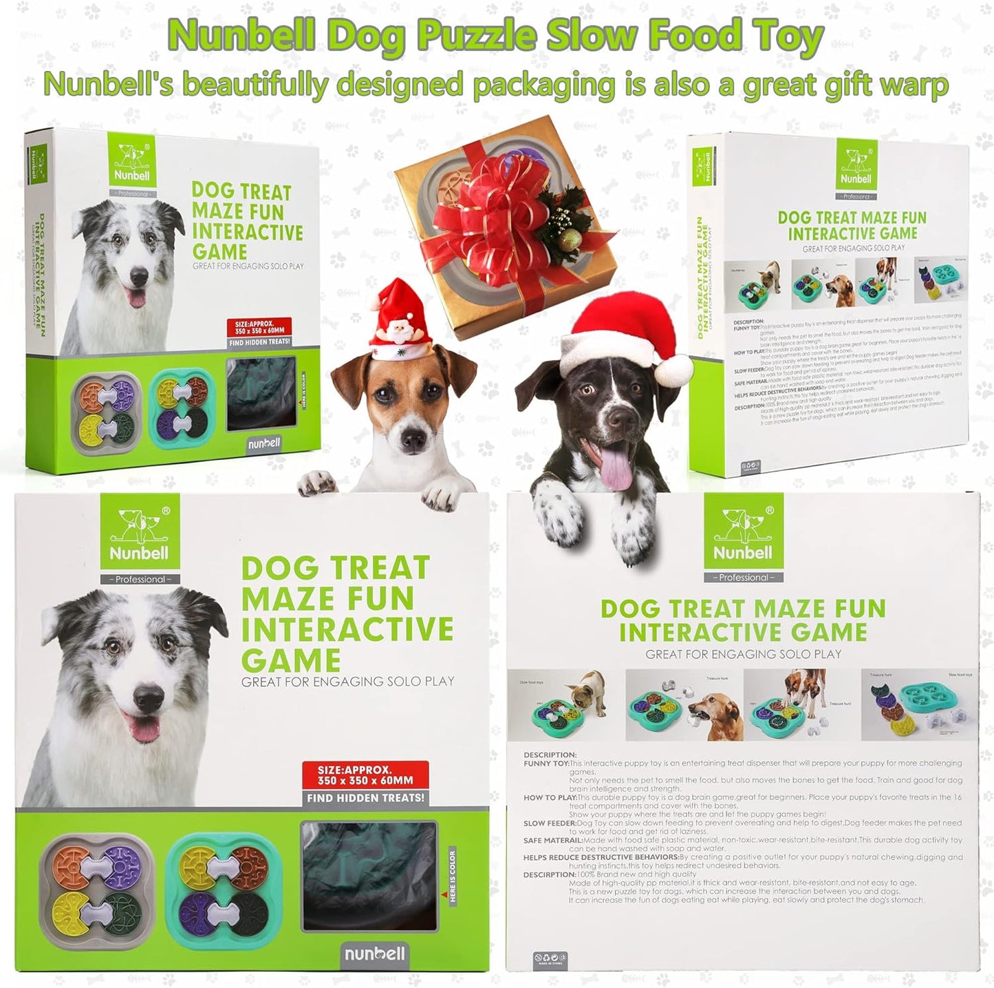 Dog Puzzle Toys, Large Size Interactive Dog Toys for Large Smart Dogs as Dogs Food Puzzle Feeder Toys for IQ Training&Mental Enrichment,Funny&Difficulty Treat Puzzle for Medium Dogs to Keep Them Busy