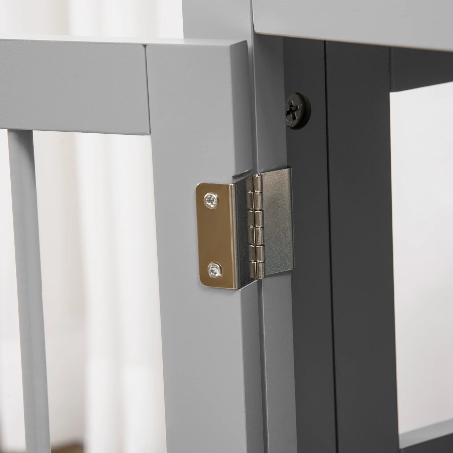 Dog Crate End Table with Triple Doors, Wooden Dog Crate Furniture Indoor Use, Puppy Crate for Small Dogs, Dark Gray