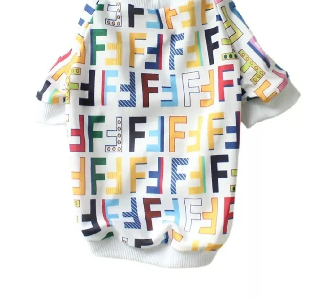 Friendi T-Colorful F's- Luxury Dog T- Shirt
