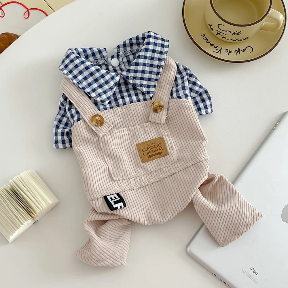 Summer Striped French Bulldog Overall Fashion Dog Jumpsuit Pants With Pocket For Small Medium Puppy Animal S XXXL Pugs Costume