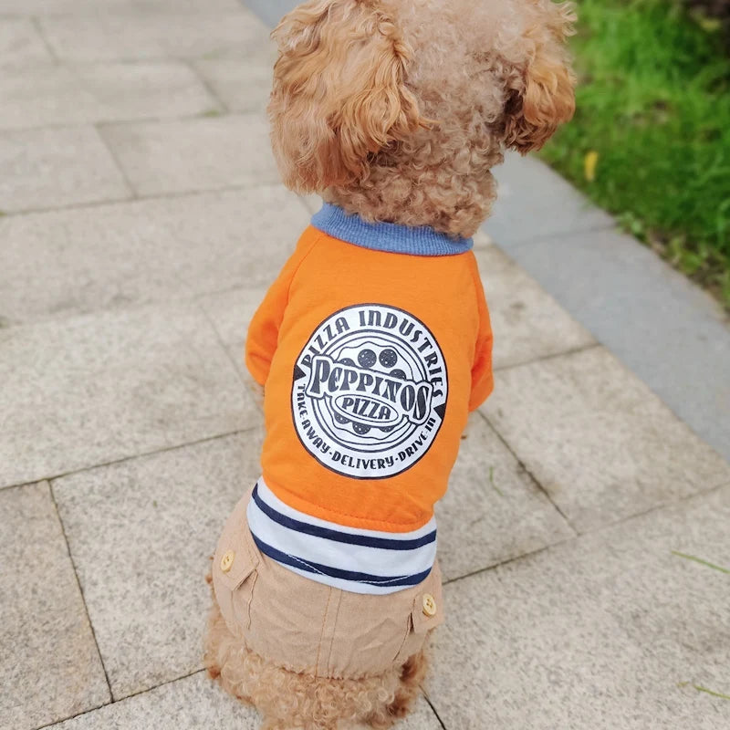 On Sale Clearance Pet Clothes For Small Puppy Cats Four Legs Overall Summer Cooling Shirt With Khaki Pants Costumes S XXL Goods