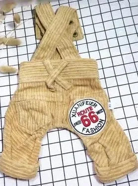 Japan and Korea pet autumn summer wear dog clothes cotton overalls pants Teddy Schnauzer clothes directly from the manufacturer