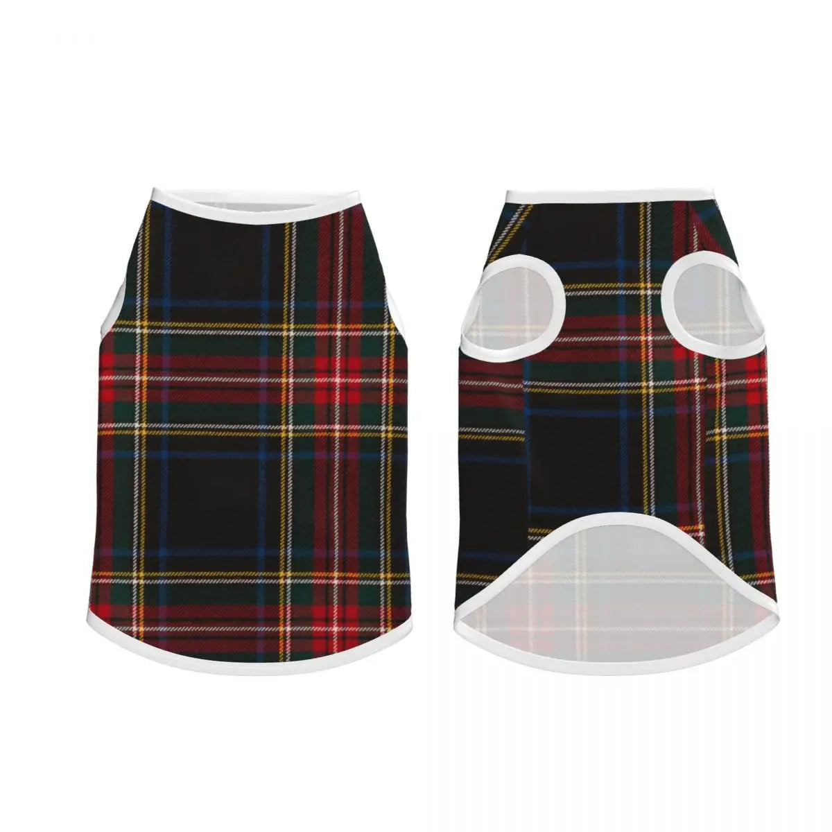 Mesh Luxury Black Tartan Plaid Pet Vest Geometric Gingham Check Texture Pet Clothing Decoration Cool Summer Pet Dog Clothes