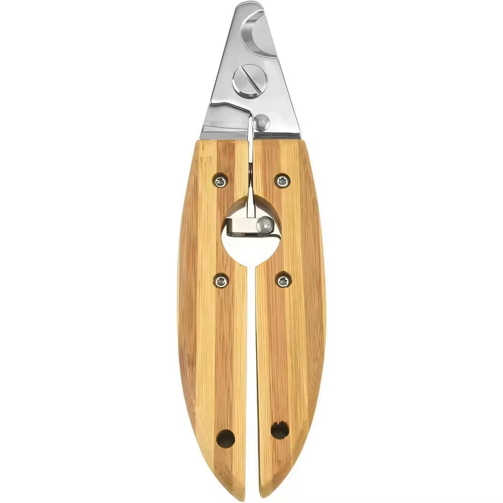 Nail Clippers for Dogs and Cats - Pet Grooming Tool with ABS Handle and Stainless Steel Blade, Eco-Friendly Bamboo Look, Safe Gr