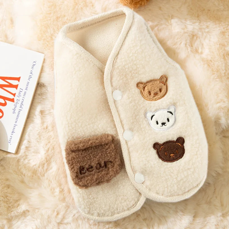 Puppy Winter Clothes Thin Fleece Dog Coat Cardigan Warm Dog Vest Chihuahua Jacket Bichon Costume Plush Coats Luxury Dog Clothing
