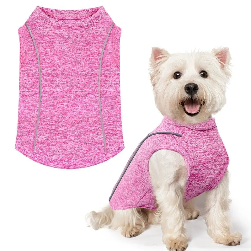 Summer Thin Dog Vest Reflective Dog Sleeveless Clothes Breathable Puppy Shirt Luxury Cat Vest Pet Sunscreen Clothes Dog Pullover