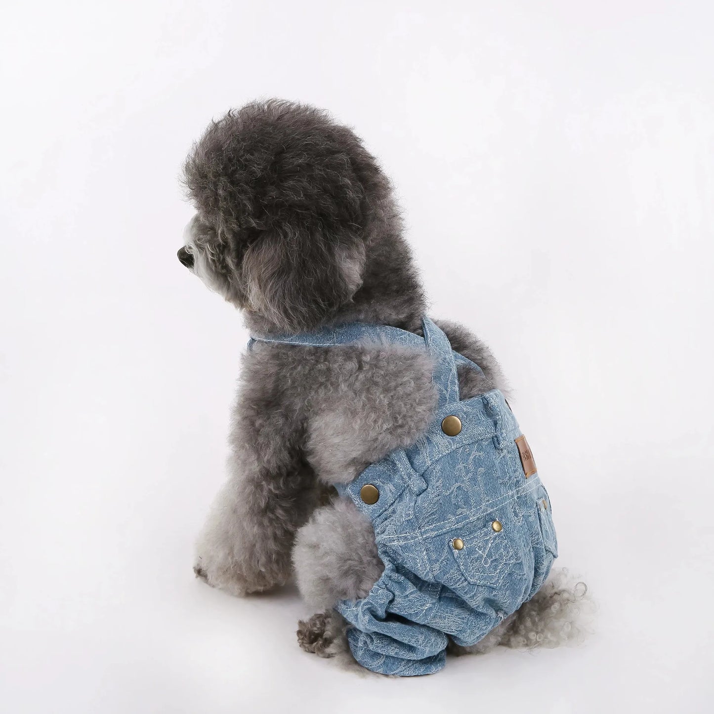 Newly Designed Pure Cotton Comfortable Pet Jeans For Teddy Bear, Schnauzer, Maltese And Other Small Dogs' Belt Pants