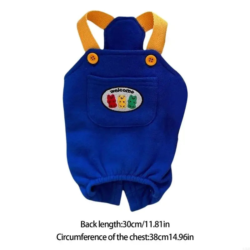 Adjustable Shoulder Belt Pet Suspenders Pants Comfortable Polyester Overalls Easy to Wear For Small Breeds and Cats