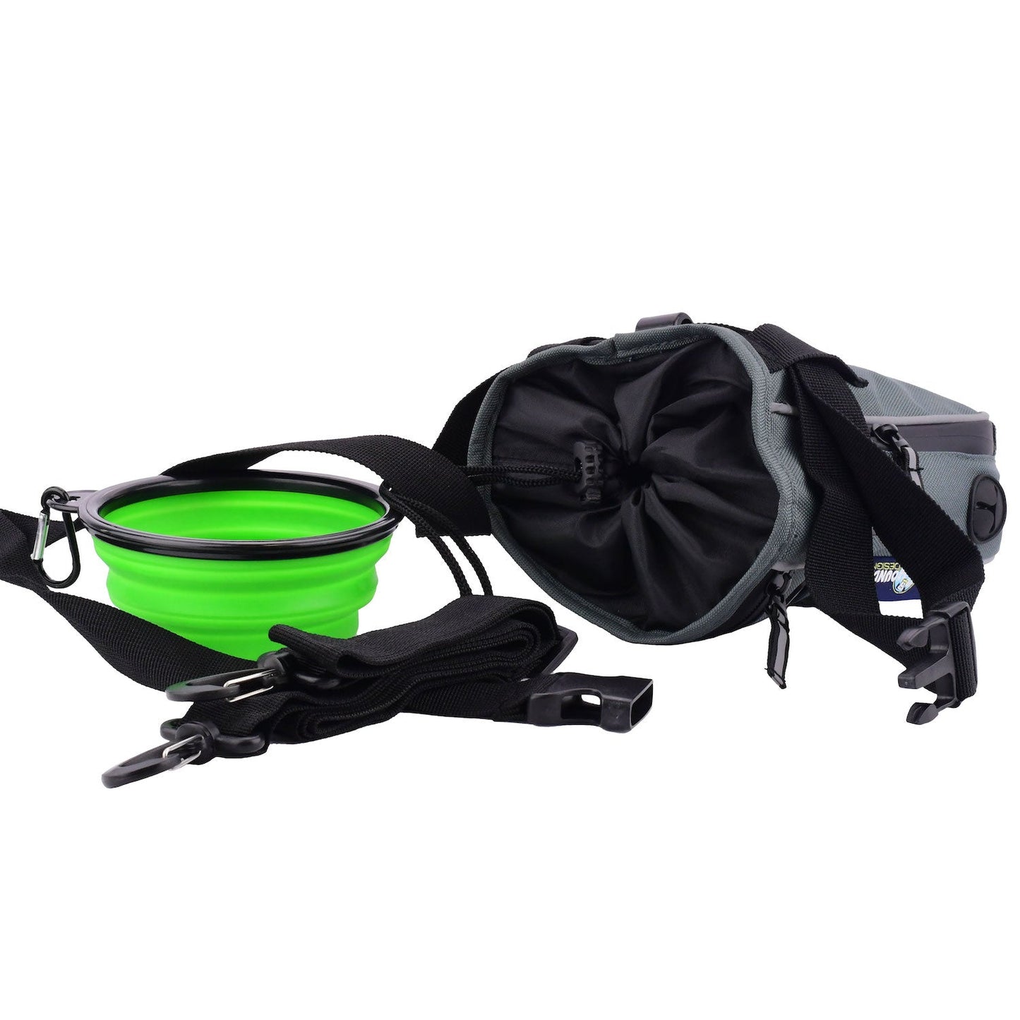 Walking Starter Pack! Treat Bag, Poop Bag Holder, and Handy Collapsible Water Bowl