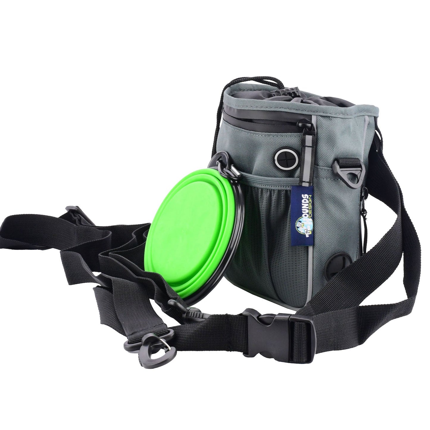 Walking Starter Pack! Treat Bag, Poop Bag Holder, and Handy Collapsible Water Bowl