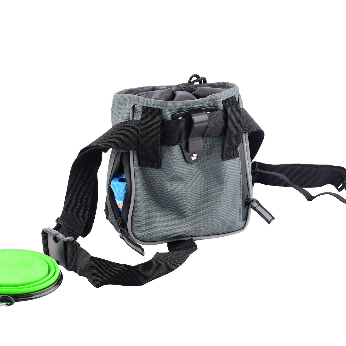 Walking Starter Pack! Treat Bag, Poop Bag Holder, and Handy Collapsible Water Bowl