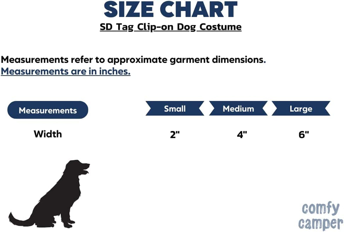 SD Dog Halloween Costume Collar Tag for Small Medium Large Dog Puppy Puppies Cat Clip-On Pet Cosplay Outfit, Small