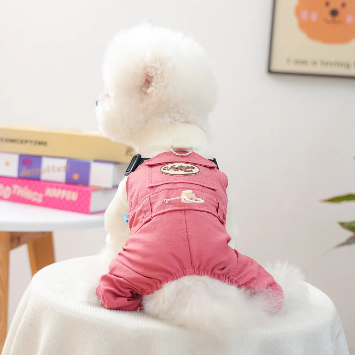 Fashion Dog Suspenders Overall Shith Tzu Toy Poodle Autumn Clothes XS XL 4 Colors Pet Shirt With Adjustable Pants Jumpsuit Goods