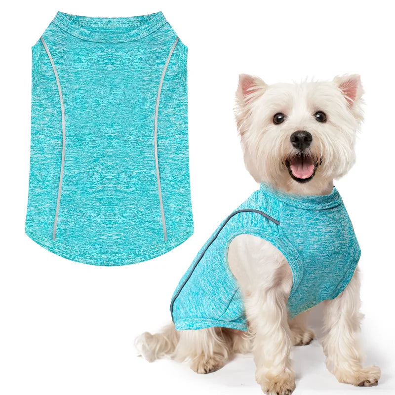 Summer Thin Dog Vest Reflective Dog Sleeveless Clothes Breathable Puppy Shirt Luxury Cat Vest Pet Sunscreen Clothes Dog Pullover