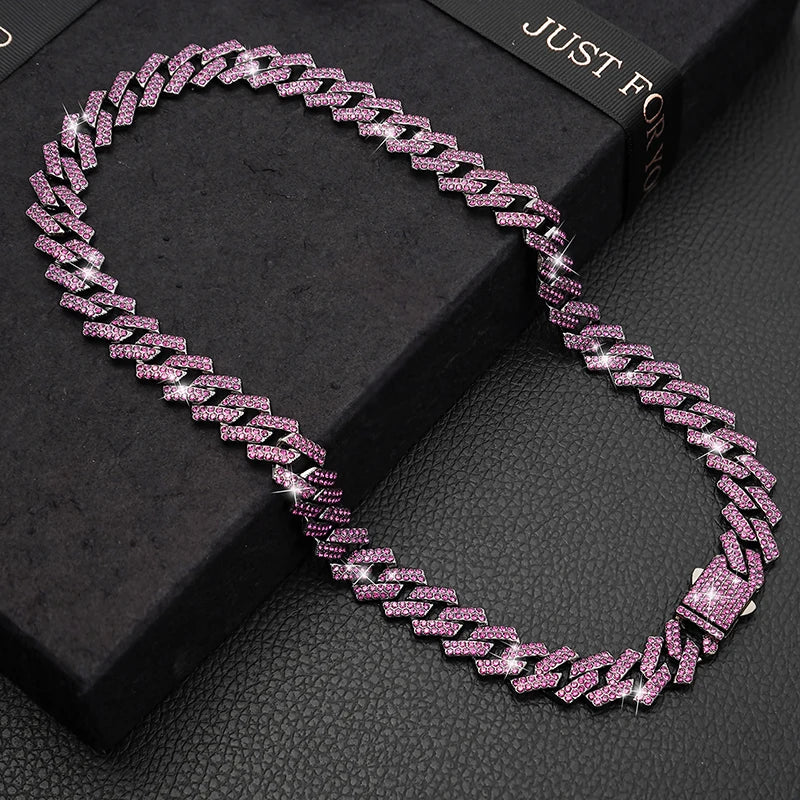 15MM Wide Diamond Luxury Necklace for cat dogs Bling  Jewelry Dog Chain Collar Cuban link Gold Chains for small medium Dogs pet