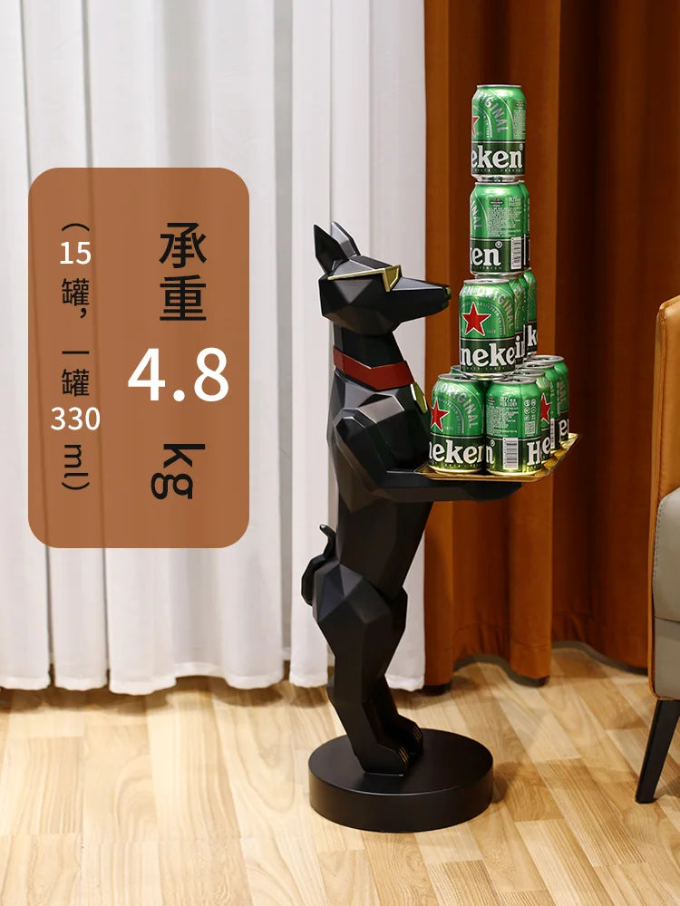 Room Decor Large Dog Statue Decoration Luxury LivingRoom TV Cabinet Sofa Corner Storage Tray Decoration Sculpture Home Accessory