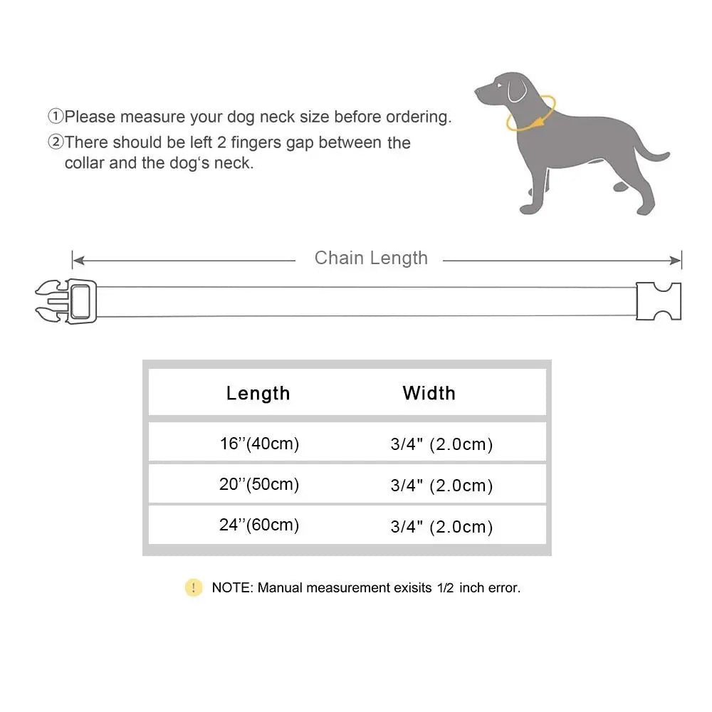 Luxurious Pet Dog Collar Cuban Chain Dog Chain Dog Collar Lock Gold Silver Dog Chain French Bulldog Pitbull Collar