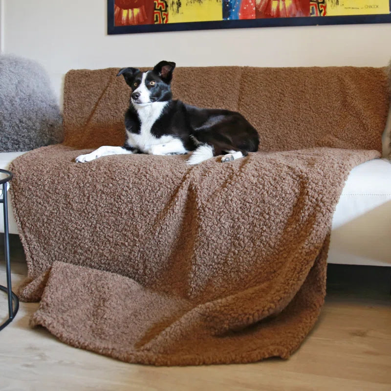Kritter Planet Waterproof Dog Blanket for Small Medium Large Dogs, Leak Proof Couch Sofa Cover Furniture Protector, Soft Luxury Teddy Bear Faux Fur Pet Blanket