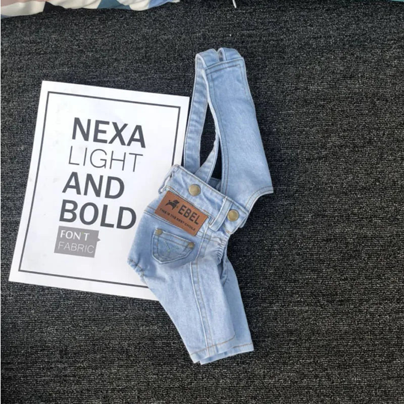 Denim Jumpsuit for Dogs Costumes Cowboy Strap Overalls Pet Dog Clothes French Bulldog Yorkshire Terrier Puppy Dog Jeans Pants XL