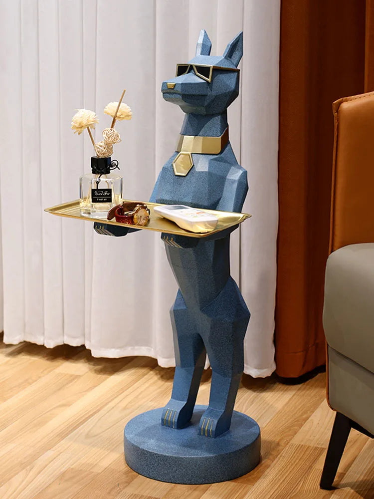 Room Decor Large Dog Statue Decoration Luxury LivingRoom TV Cabinet Sofa Corner Storage Tray Decoration Sculpture Home Accessory