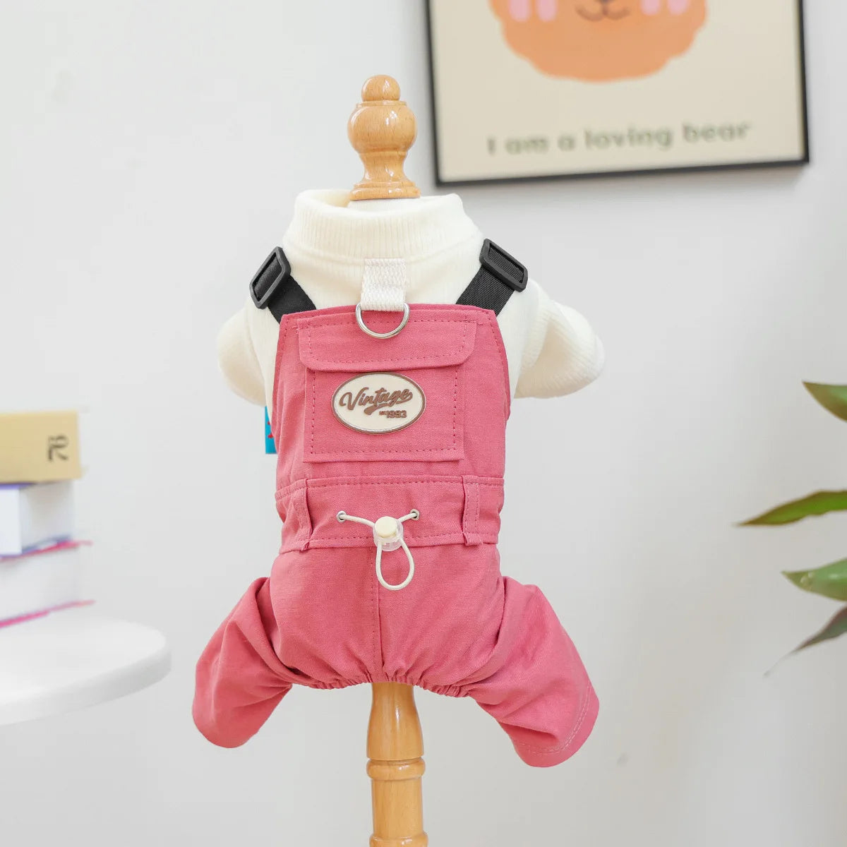 Fashion Dog Suspenders Overall Shith Tzu Toy Poodle Autumn Clothes XS XL 4 Colors Pet Shirt With Adjustable Pants Jumpsuit Goods