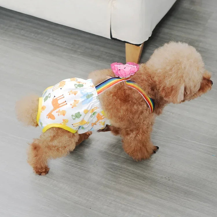 Teddy than bear sanitary overalls physiology safety pants female dog menstrual pants anti-harassment panties pet phy