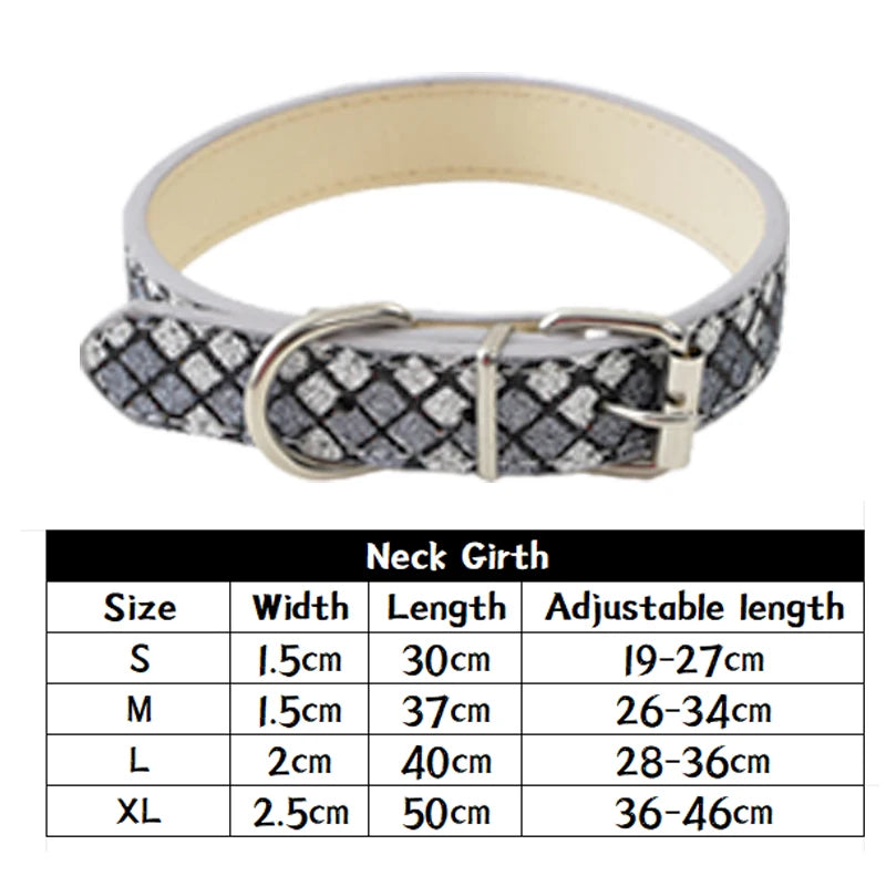 Leather Dog Collars Safety Adjustable Pink Leather PU Glitter Luxury Dog Collars for Small Medium Big Dog Puppy Dog Accessories