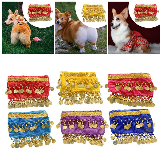 Belly-dancer skirt |Dog Costume Hip Scarf Luxury
