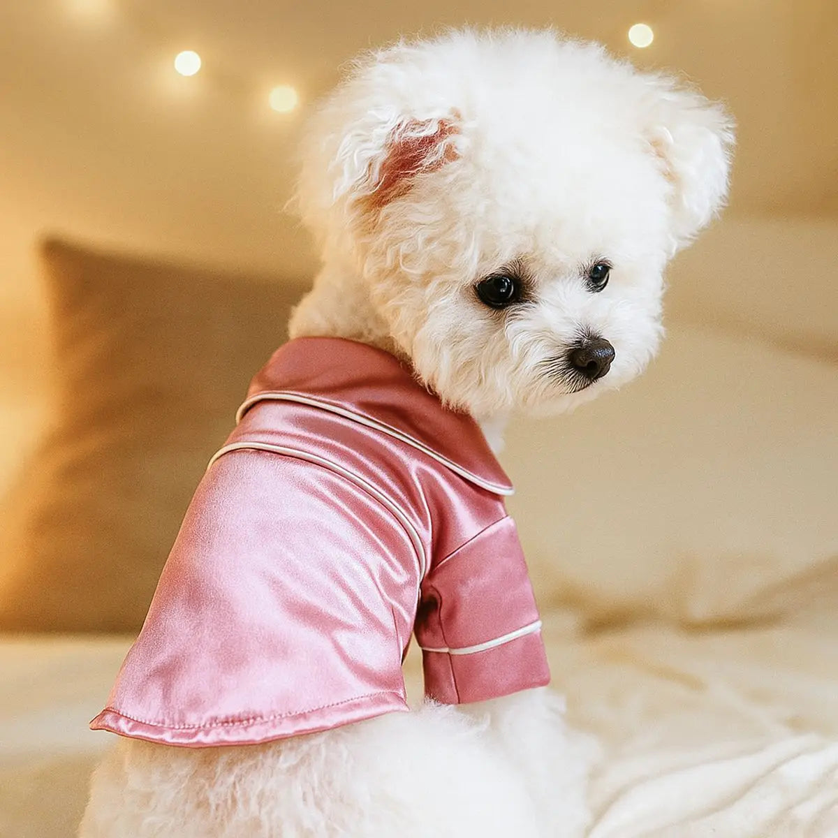 Luxury Pet Dog Pajamas Soft Silk French Bulldog Pajamas Pet Coat Clothing for Outfit   Small Medium Dogs Puppy Cat Clothes