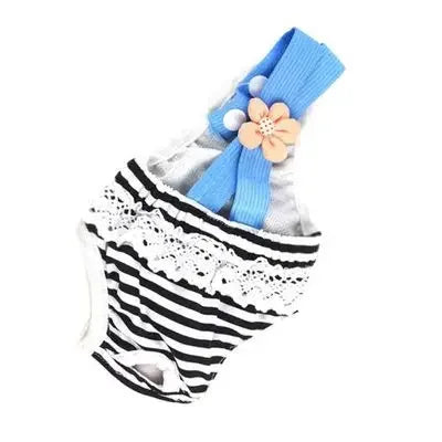 Pet physiology pants, small flower overalls physiology pants, dog hygiene diapers, anti-harassment estrus panties can put urine