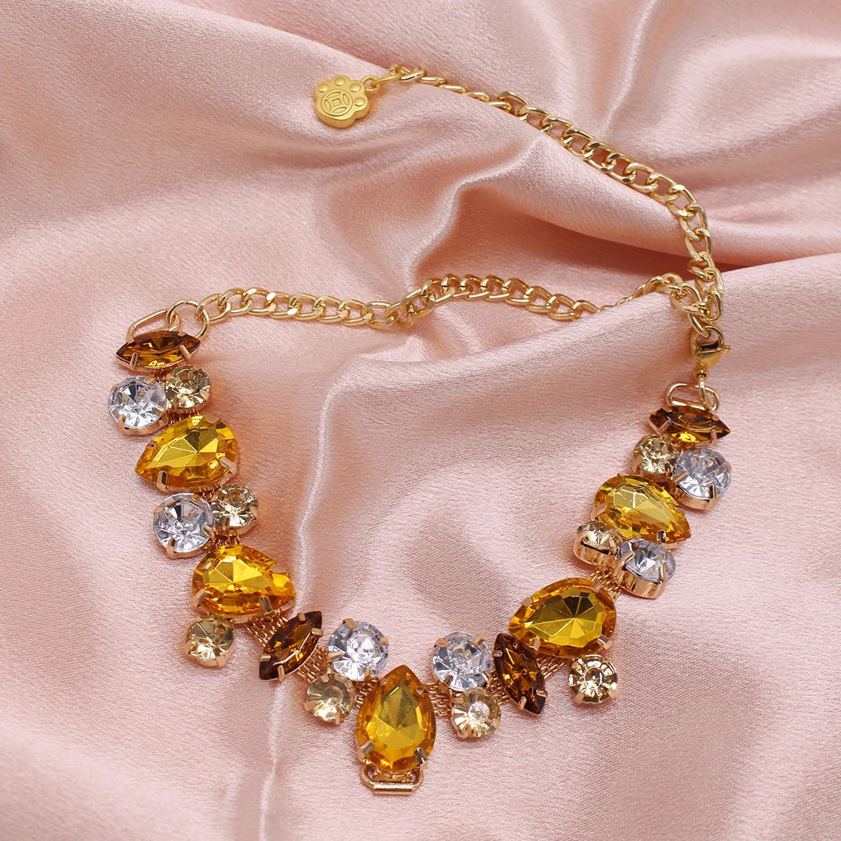 Pet Cat Accessories Luxury Cat Crystal Chain Necklace Adjustable Wedding Diamond Collar for Small Dogs Kitten Cat Puppy Necklace