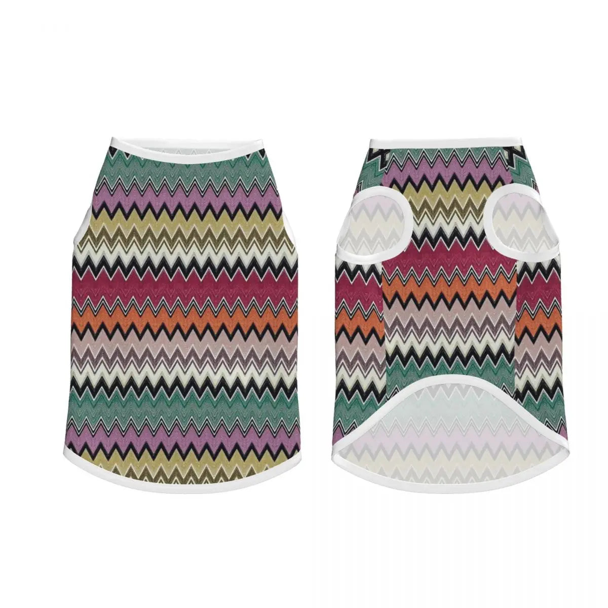 Vintage Bohemian Geometric Stripes Dogs Clothes Breathable Thin Luxury Fabric Texture Pet Vests Large Dog Jacket Pet Accessories