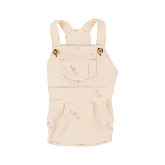 IBEANS pet clothes manufacturer spring and summer dog overalls overalls skirt pockets embroidered pumpkin pants cat overalls