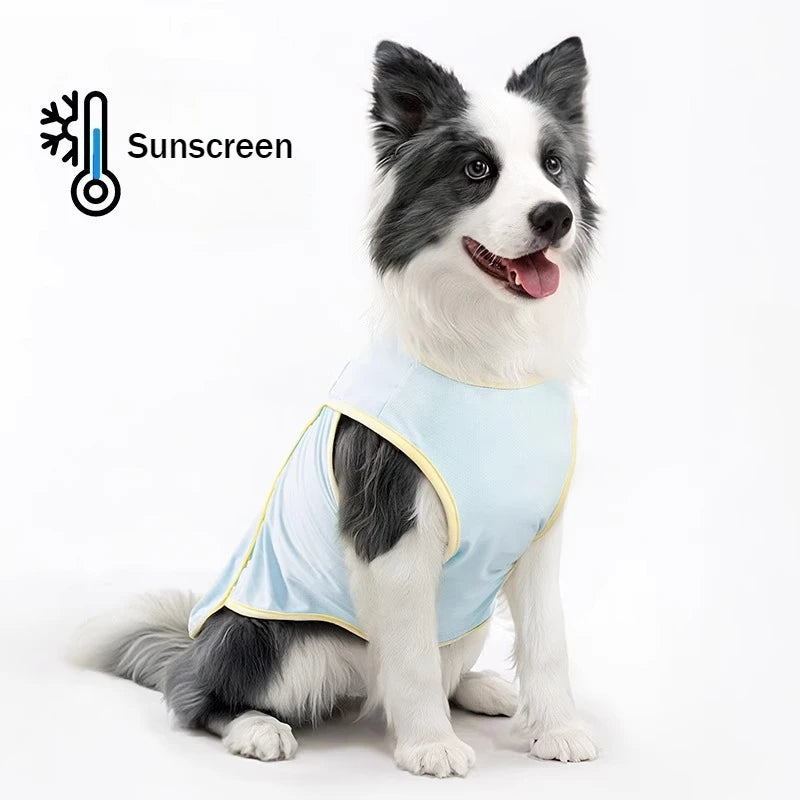 Summer Dog Clothing Cooling Large Dog Clothes Pet Dogs Coolings Vest Puppy Luxury Vests Clothes for Medium Dogs Cap Costumes