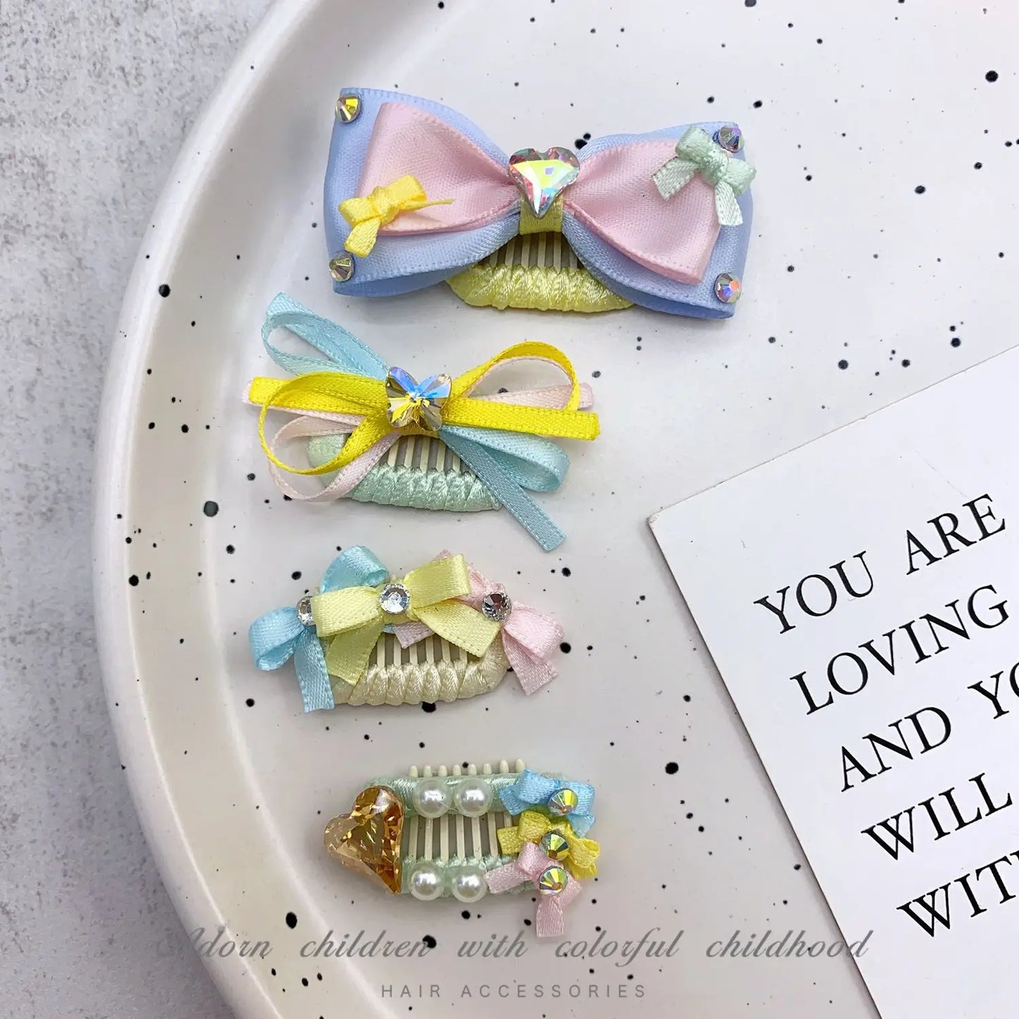Cute Candy Color Bows Dog Hair Clips Luxury Handmade Pet Hair Accessories Pearl Crystal Hairpins For Puppy Dogs Chihuahua Poodle