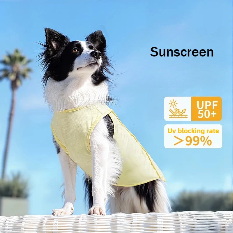Summer Dog Clothing Cooling Large Dog Clothes Pet Dogs Coolings Vest Puppy Luxury Vests Clothes for Medium Dogs Cap Costumes
