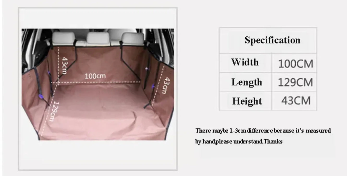 Luxury Pet Car Cover Waterproof Dog Trunk Mat Cargo Liner Cover Car Trunk Protector Back Seat Cover For SUV Pet Carrier YGB01