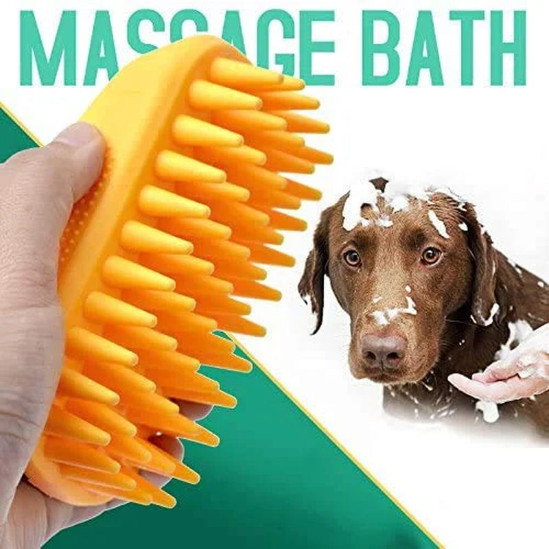 Dog Bath Brush - the Essential Grooming Tool for Shedding Control & Stress-Free Bath Times - Treat Your Dog to Luxury!