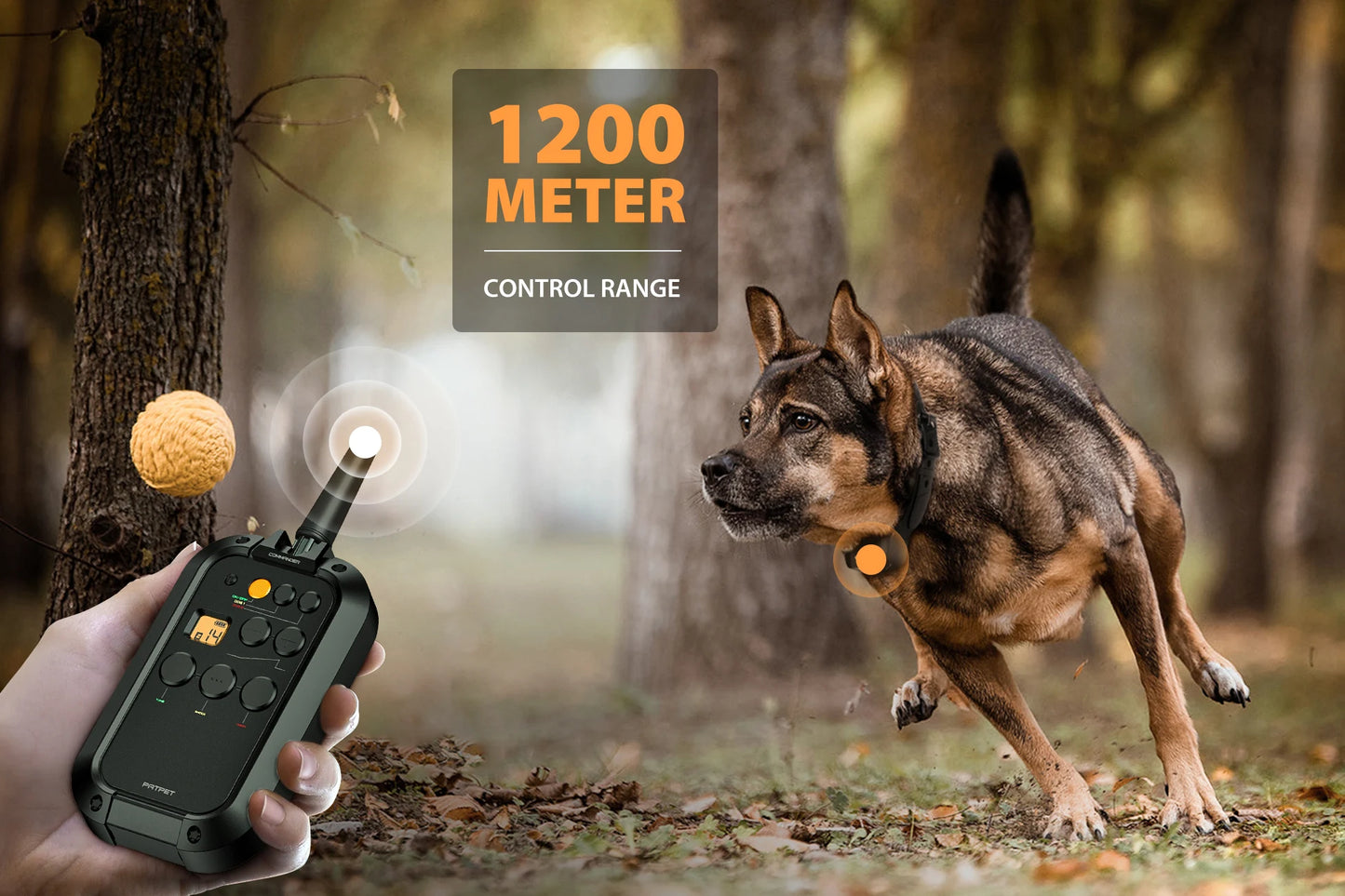 Upgraded Professional  Dog Training Collar IPX7 Waterproof Electronic Luxury Pet Dog Shock Collar 1500m Remote