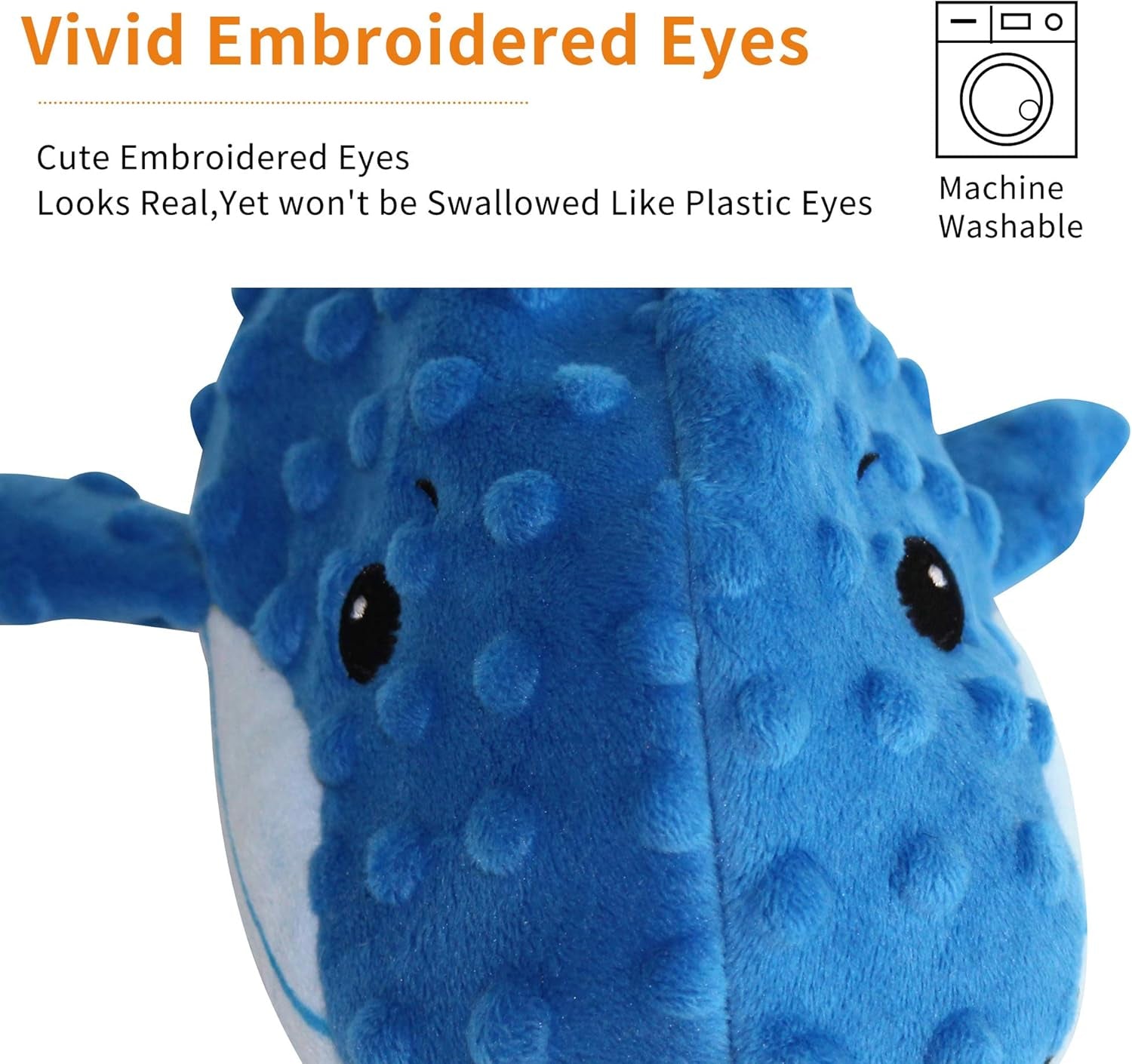 Puppy Chew Toys - Sea Animal Soft Puppy Toys No Stuffing - Squeaky Dog Toy Sets for Small and Medium Dogs(Whale)