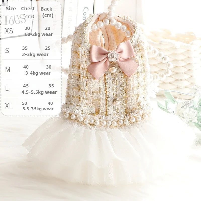Luxury Princess Dog Dress Pet Small  Dog Clothes