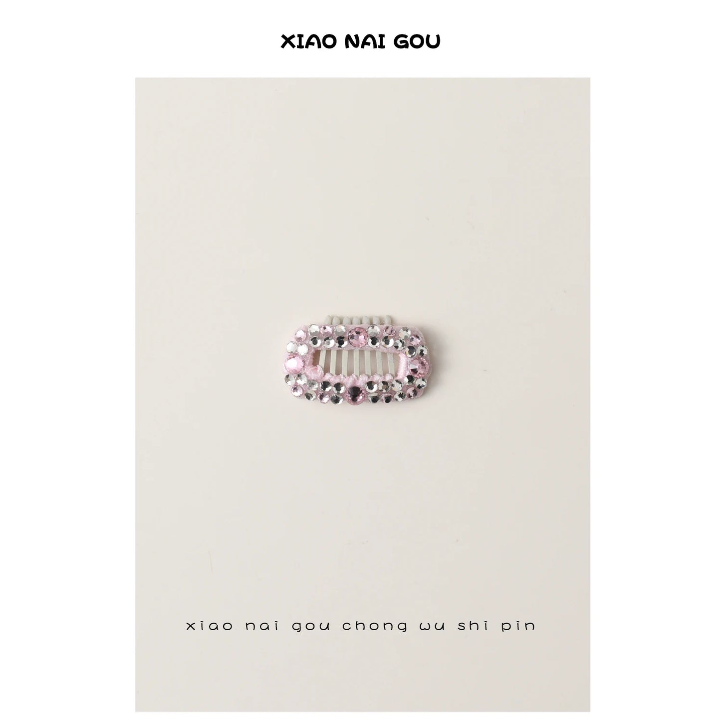 Luxury Pink Series Pet Dog Head-wear Supplies Fine Handmade Crystal Heart Bow Hairpins For Puppy Dogs Cute Hair Clips Jewelry