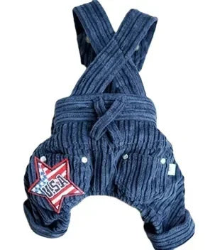 Japan and Korea pet autumn summer wear dog clothes cotton overalls pants Teddy Schnauzer clothes directly from the manufacturer