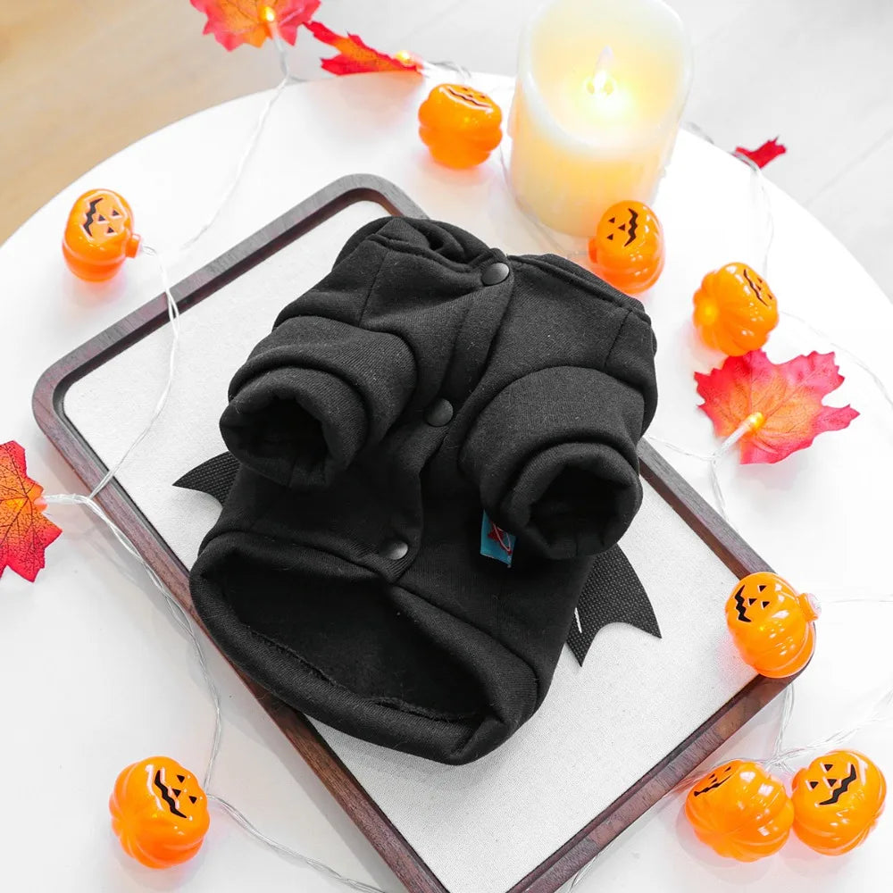 Creative Casual Halloween Pet Clothes Fashion Soft Pet Cosplay Clothes Warm with Wings Dog Sweater Festival Party