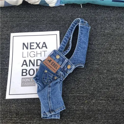 Denim Jumpsuit for Dogs Costumes Cowboy Strap Overalls Pet Dog Clothes French Bulldog Yorkshire Terrier Puppy Dog Jeans Pants XL