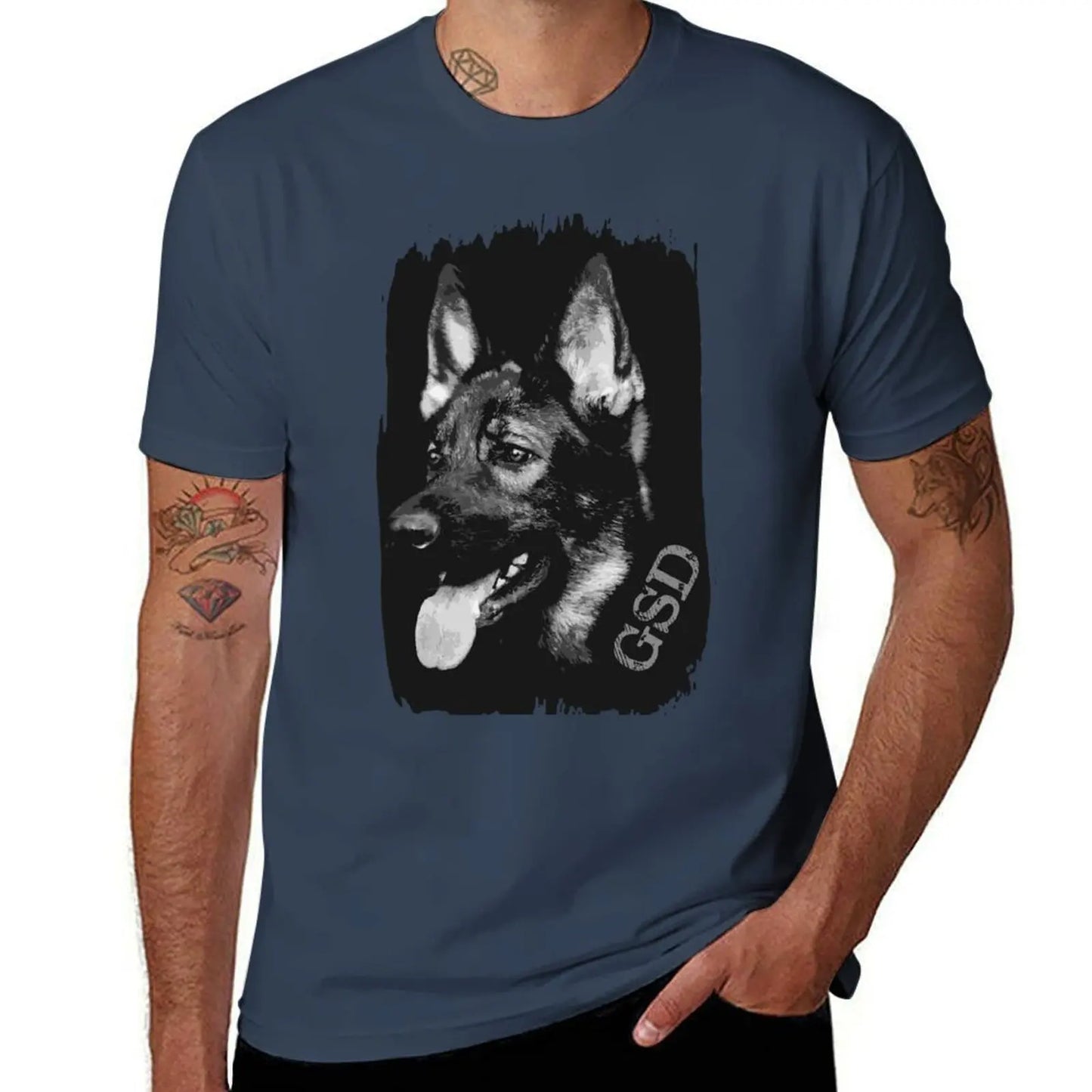 German Shepherd Dog - GSD T-Shirt t shirt custom print t shirt man luxury T-Shirt