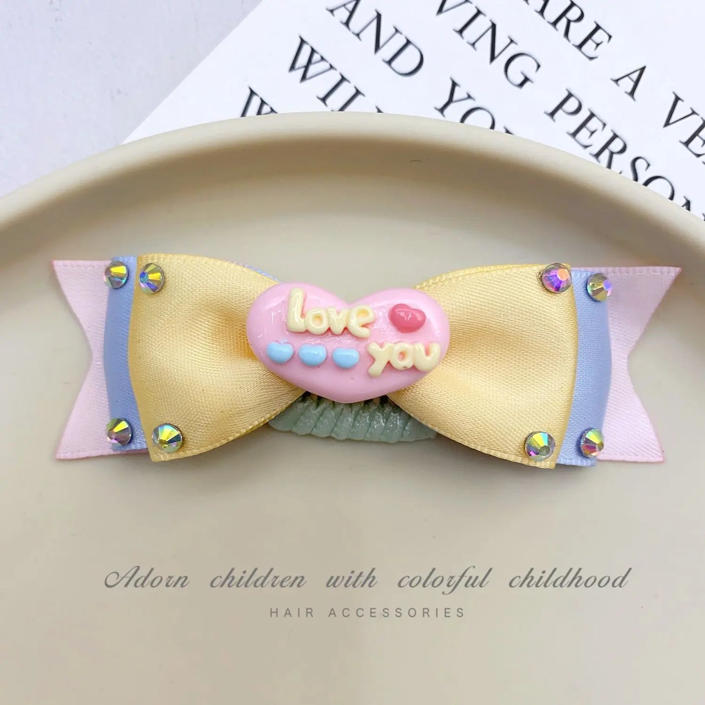 Cute Candy Color Bows Dog Hair Clips Luxury Handmade Pet Hair Accessories Pearl Crystal Hairpins For Puppy Dogs Chihuahua Poodle