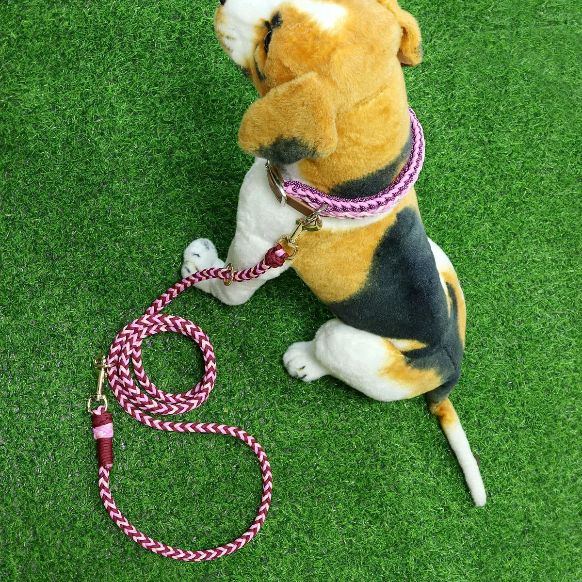 Custom Luxury Adjustable Nylon Paracord Dog Leash Collar Set Quick Release Feature Ready To Ship Personalized Hands-Free Rope Fo