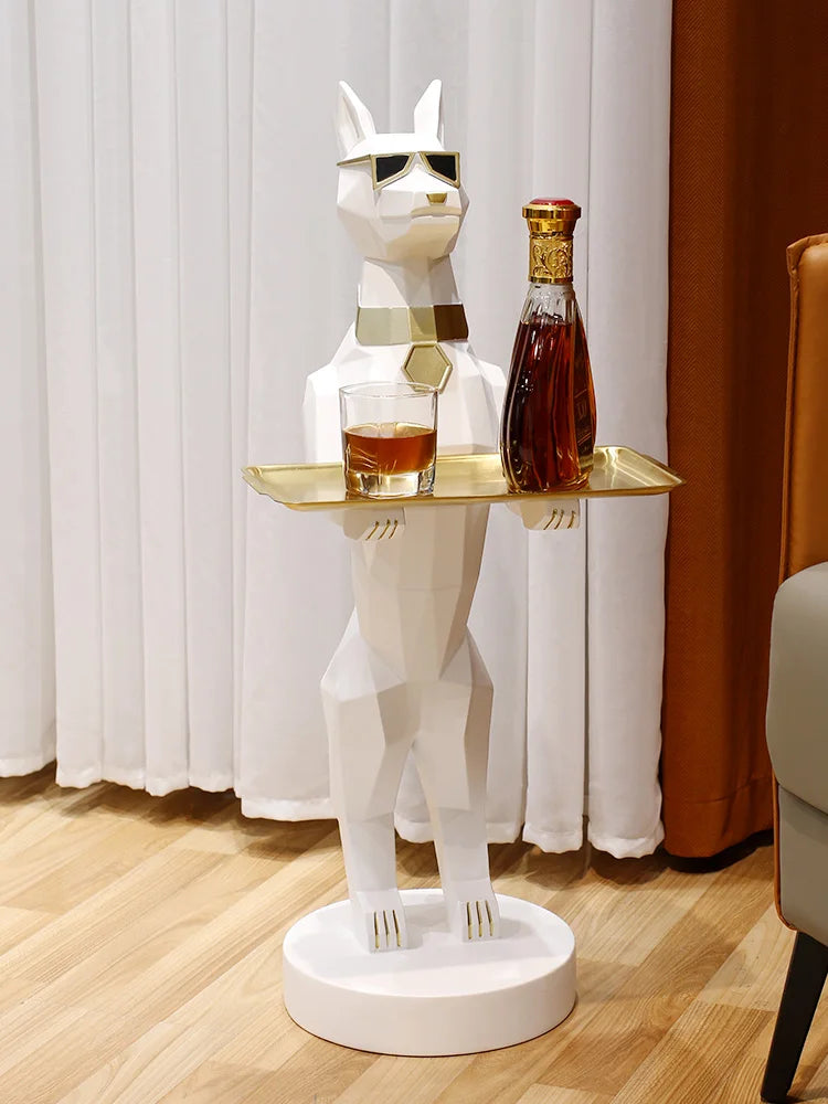 Room Decor Large Dog Statue Decoration Luxury LivingRoom TV Cabinet Sofa Corner Storage Tray Decoration Sculpture Home Accessory